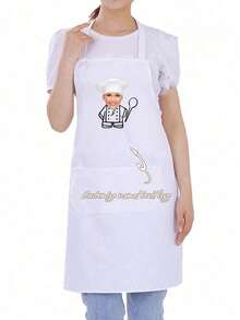 Custom Apron, Custom Name Logo Chef Cooking Kitchen Apron Personalized Kitchen Waterproof Apron Custom Logo Picture Name Chef Cooking Apron Perfect For Mom Husband Girlfriend Boyfriend Anniversary Graduation Wedding Love - Multicolor - View 9