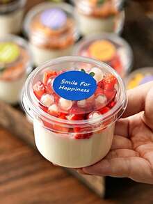 10/50pcs Transparent Dessert Cups With Lids, Suitable For Cakes, Mousse, Ice Cream, Party Supplies Set - View 5