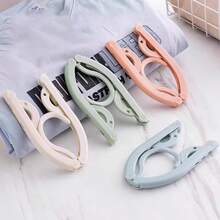 1/5/10pcs Foldable Travel Hangers, Space-Saving Non-Slip Bra Drying Rack, Portable Pocket-Sized Clothing Hooks, Suitable For Travel And Home Use - Multicolor - View 4