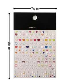 1pc Macaron Colorful Heart & Polka Dot Stickers, INS Style Minimalist Decorative Stickers For Instax Camera, Water Bottle, Phone, Tablet, Laptop, Multi-Color Heart And Polka Dot Elements, Fresh & Energetic Style, Versatile Minimalist Atmosphere Decorative Stickers - Macaron-colored Heart Polka Dots - View 5