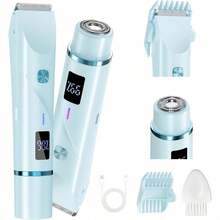 New Upgraded 2-In-1 Electric Shaver, Waterproof Bikini Trimmer, Dry & Wet Use, Painless Personal Grooming Tool, Suitable For Women's Face, Body, Legs, Bikini Area And Private Hair, With Smart Digital Display Screen - View 2