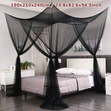 1 buah Kelambu, Kanopi Tempat Tidur 4 Sudut, Cocok untuk Tempat Tidur Ukuran Queen/King, Kain Poliester, Tersedia 5 Warna - Kelambu empat pintu - View 10