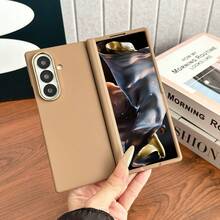 1pc Solid Color Popular Business Lightweight Shockproof Anti-Slip Smart Phone Case Fashionable Phone Cover Foldable Phone Case Protective Cover Foldable Phone Case Compatible With Galaxy Z Fold7 Galaxy Z Fold6 Galaxy Z Fold5 Galaxy Z Fold4 Can Be Used As Birthday Gift Graduation Gift Back To School Gift - Multicolor - View 2
