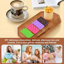 1個巧克力烘焙模具 不沾矽膠食品烘焙模 12合1 DIY 深型烘焙模 - 查看 8