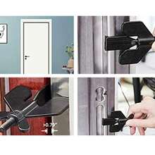 Heavy Duty Portable Door Security Stopper, Easy Install Anti-Break Door Lock Blocker, Child Safety & Self Defense Door Stop For Home, Apartment, Hotel & Travel, Black Compact Stylish Design, Sturdy Durable Structure For Household Safety Protection - Multicolor - View 4
