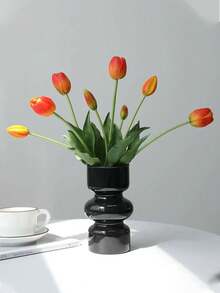 5pcs High-End Artificial Tulips, Valentine's Day Gift, Bridal Bouquet, Modern Minimalist European Style Decor, Plastic Artificial Flower Bouquet, Artificial Plant Decoration, Home Decor, Suitable For Indoor And Outdoor Use - Multicolor - View 6