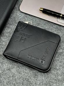 HOVI'S Fashionable Unisex Business Classic Large Capacity Leather Wallet, Stylish Short Wallet, Elevate Your Taste - Black - View 3