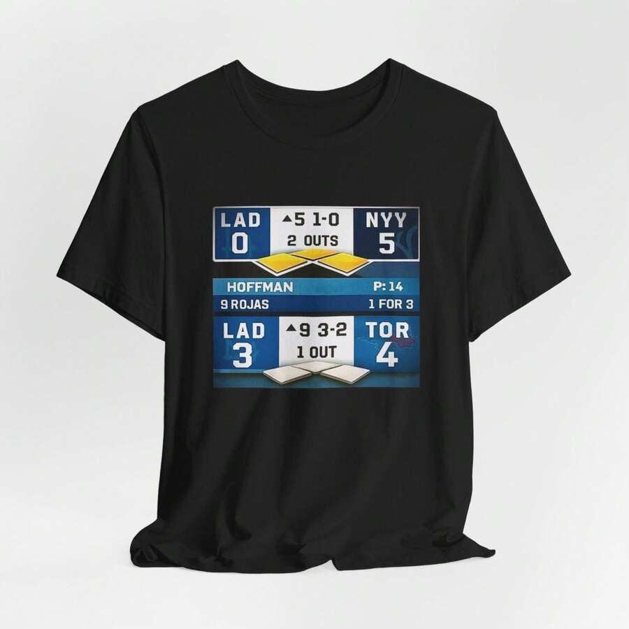 Dodgers Back To Back Championship Unisex Short Sleeve T-Shirt - màu đen - Xem 1