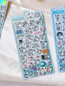 Pegatinas Lindas de Panda para Alivio del Estrés con Relieve 3D Decoración para Manualidades Infantiles Regalo Adorno - Multicolor - Ver 5
