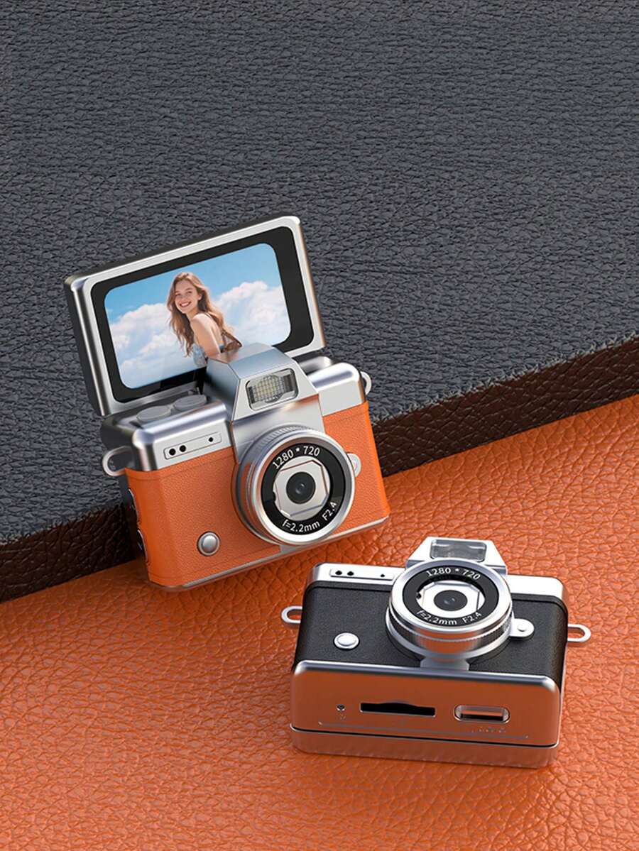 Palm-Sized Mini Camera With 180° Flip Screen And Beauty Filters-Perfect For Capturing Campus And Outdoor Moments; Doubles As A Portable Hanging Accessory - 查看 1