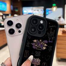 Funda para teléfono con diseños inspirados en , compatible con fundas para Samsung, Apple, VIVO, OPPO, , ,  y Honor. Fabricada en TPU, protege eficazmente tu teléfono contra golpes y caídas. - Negro - Ver 4