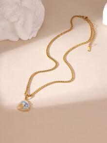 1pc Fashionable Vacation Style 18k Gold Plated Stainless Steel Enamel Starfish Shell Crab Pendant Necklace For Women, Suitable For Beach Vacation Wear - Multicolor - View 11