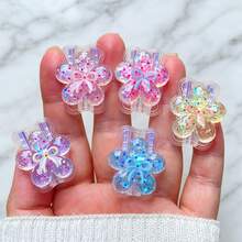 Flower Design Cable Protector, Anti-Breakage Charging Cable Protector, Compatible With IPhone 12-15/16, Type-C & Lightning Data Cable Protector, Cute Decorative Charging Cable Protector - Multicolor - View 6