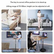 Laptop Stand Computer Stand Floor Standing Workstation Computer Riser Standing Desk Holder Standing Office Desk Support Stand Adjustable Vertical Computer Desk - View 9