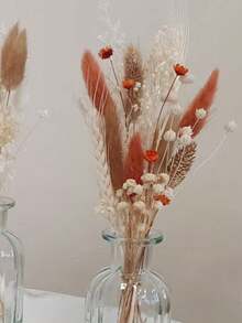 1/2/6pcs Mini Rabbit Tail Artificial Flower Bouquet, Suitable As Bridesmaid Invitation And Flower Girl Gift Box, Also Suitable For Bohemian Style Wedding Table Centerpiece Decoration, Small Vase Decoration, Small Birthday Cake Decoration, Autumn Decoration, Etc. - Multicolor - View 19