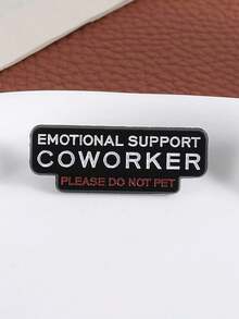 Funny Office Meme Enamel Pin - Coworker Humor Badge "Do Not Talk To Me" Style Brooch - Black - View 5