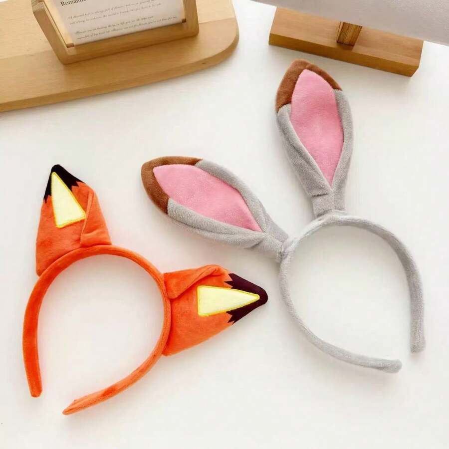 Crazy Animal Headband Cute Rabbit Ears Headpiece Cartoon - Multicolor - View 1