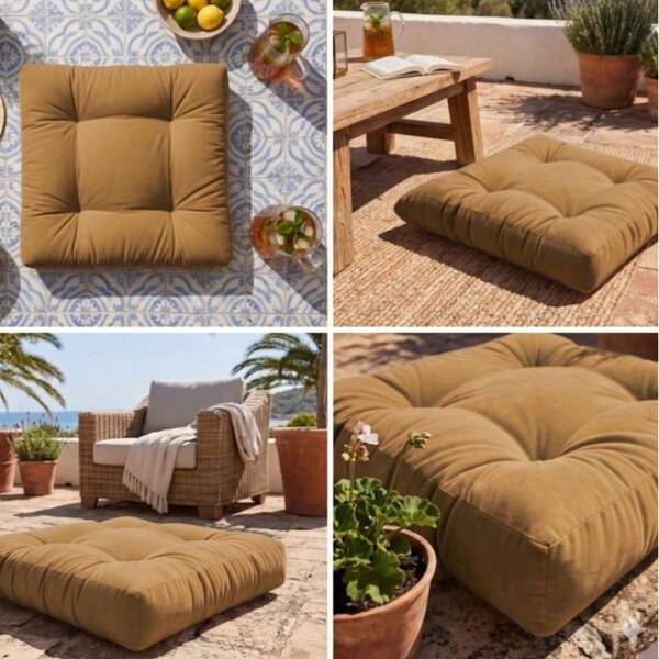Floor Pouf & Chair Cushion Made Of Velvet Upholstery Fabric | Floor Cushion 60*60 Cm In Der Turkei