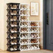 1pc Removable6/ 9 Tier Shoe Rack, Space Saving Folding Shoe Rack For Home And Dormitory, Hallway, Living Room - Separate Narrow Shoe Rack For Indoor Doorway Storage. Holds Keys, Small Photo Frames, Etc. - View 3