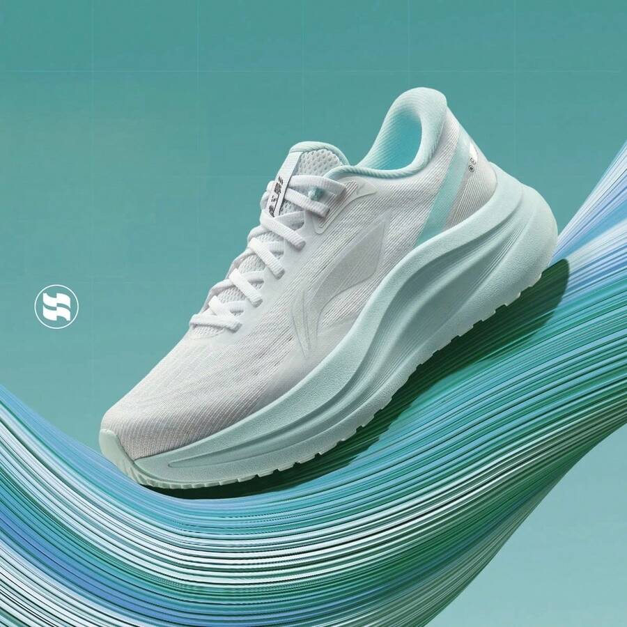 Li-Ning Yueying 6 Women's Running Shoes Cushioning Protection Long Distance Walking Low-Intensity Training ARHV016 - White/Silver - View 1