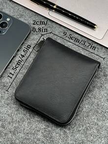 HOVI'S Fashionable Unisex Business Classic Large Capacity Leather Wallet, Stylish Short Wallet, Elevate Your Taste - Black - View 9