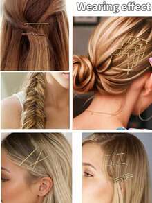 150pcs/Box Simple Straight Hair Clips, Invisible Bangs Hair Clips, Hair Fixing Clips,Claw Clips - Multicolor - View 3