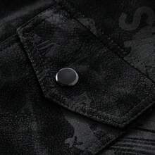 Herren Frühling/Herbst Alltag Pendeln Mode Lässig Neue Umlegekragen Jacke - Schwarz - Übersicht 5