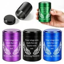 Small Human Cremation Urn, Aluminum Alloy Mini Cremation Urn, Wing-Shaped Small Cremation Urn, Memorial Keepsake Urn - Your Wings Are Ready, But Our Hearts Are Not - Multicolor - View 7