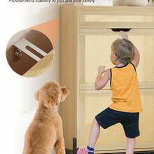 Slim Wooden Shoe Cabinet For Entryway  Rattan & Linen Panels,Adjustable Shelves - Wood Color - View 7