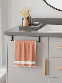 1pc Storage Hanging Pad, Suitable For Cabinet Doors - Space-Saving Hook Design, Easy Installation On Doors Without Drilling. Suitable For Kitchen, Bathroom And Storage Cabinets. Can Be Used To Hang Towels And Other Items. - Multicolor - View 8