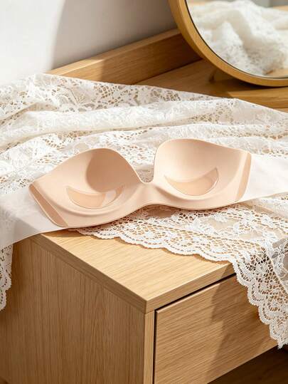 1pc Strapless Push-Up Breast Lift Adhesive Pads, Thickened Design For Small Breasts To Enhance Volume, Lightweight Breathable Skin-Friendly Non-Sweaty, Invisible Fit No Exposure, Strong Adhesive Stable No Slipping Or Curling, Effective Nipple Coverage And Anti-Exposure, Push-Up Lift To Improve Breast Shape, Washable And Reusable, Suitable For Wedding Dresses, Backless Outfits, Strappy Tops, Low-Cut Tops, Party Events, Daily Wear, Women's Seamless Shaping Breast Pads