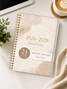1本 2026年7月-2028年6月 A5 (5.7" X 8") 週計畫與月計畫本，時間可視化，每日行程記錄，月度學年筆記本，提升工作效率，返校與辦公用品，教師禮物，男士、學生筆記本 - 彩色 - 查看 10