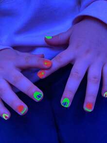 1 buah Stiker Kuku Fluorescent Bertema Buah, Dengan Desain Buah Berwarna-warni, Mudah Menciptakan Seni Kuku Gaya Musim Panas yang Eksklusif dan Enerjik untuk Anak-anak, Cocok untuk Pesta Ulang Tahun, Dekorasi Sehari-hari, dan Lainnya - MultiWarna - View 3