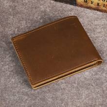 1 Piece Men Retro Distressed Fold Wallet, Slim Multi-Card Pocket Cash Organizer For Daily Commute Business Travel - Multicolor - View 10