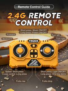 1:64 Alloy Forklift Remote Control Construction Vehicle, Fork Hook Can Move Up And Down, With LED Lights, Phone Remote Control Operation - Suitable For Boys And Girls Children's Gift Remote Control Model Car Toy - Multicolor - View 9