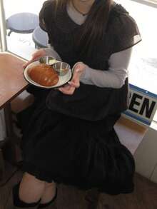 Retro Versatile Japanese Style Plaid Peter Pan Collar Short Sleeve Shirt Summer - Coffee Brown - View 9