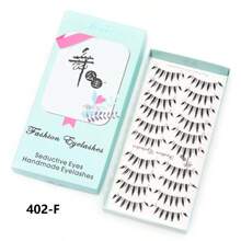 10 Pairs Japanese Manga Style Pointed Tail Transparent Invisible Stem False Eyelashes, Manga Little Devil Natural-Looking Eyelashes - 402-f - View 7
