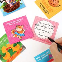 60PCS Lunchbox Sticky Note Joke Cards, Q&A Lunchbox Cards, Double-Sided Card,Lunchbox Double-Sided Inspirational Card Sticky Notes, Party Mini Sticky Note Postcards - Multicolor - View 8