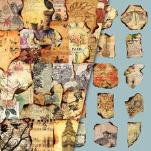 50pcs Minimalist Artistic Vintage Distressed Manuscript Burned Edge Creative Decorative Laptop & Notebook Stickers - 50 Vintage Burn Marks - View 3