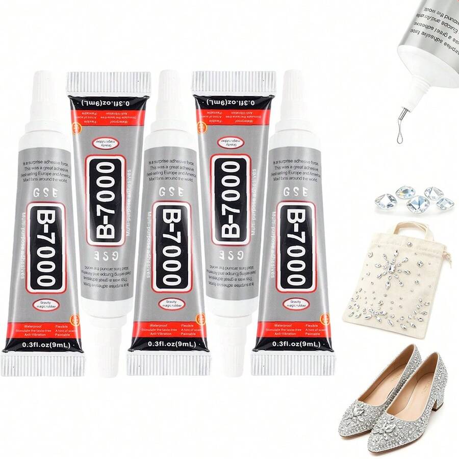 9ml B7000 Multi-Purpose Adhesive Glue For Handmade DIY, Suitable For Rhinestone DIY Crafts, Clothing, Brooches, Jewelry Pendants Inlay And Decorative Bonding - A - View 1