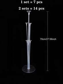 26pcs/14pcs/13pcs/7pcs Balloon Stand Set, Reusable, Telescopic & Adjustable Design, With Base, Suitable For Tabletop And Floor Display, Wedding & Birthday Party Decoration, Durable Material - A - View 11