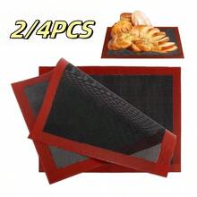 2/4PCS Heat Resistant Silicone Baking Mat, Breathable Mesh Non-Stick Oven Liner, Reusable Baking Sheet Pad, Macaron Cookie Pizza Bread Baking Mat, Home Baking Tool, Heat Resistant Easy Clean, Even Heating Ventilation, Fits Oven Tray, DIY Cookie Pastry Cake Making, Kitchen Baking Dedicated Silicone Mat, Replace Parchment Paper, Material, Essential Baking Accessory For Baking Enthusiasts - Multicolor - View 12