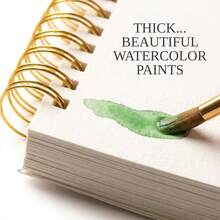 (28 Pages/300g Special Paper/191g/No Brush Included) Beginner Watercolor Painting Book, Plant & Flower Practice Workbook, With Step-By-Step Guide, Simple Guided Art Exercises, Relaxing Creative Hobby, Framable Artworks, Gift For Adult Women - Multicolor - View 8