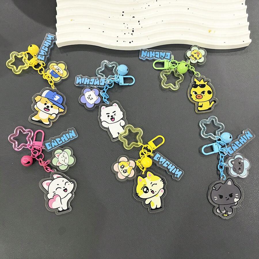 Gantungan Kunci EN/HYPEN, Gantungan Kunci Akrilik ENCHIN, JAKE, NIKI, SUNGHOON, Gantungan Ransel, Liontin Ransel, Liontin Dukungan Penggemar Boy Group, Hadiah untuk Penggemar K-Pop, Hadiah Kecil untuk Pertukaran, Hadiah Kreatif, Hadiah Ulang Tahun, Hadiah Liburan - MultiWarna - View 1