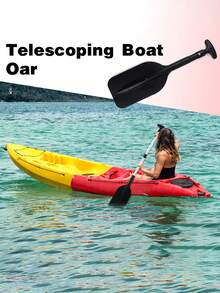 21'' - 42'' Telescopic Emergency Boat Paddle, Aluminum Alloy Shaft, Lightweight, Adjustable Length, Canoe Kayak Paddle - Multicolor - View 2