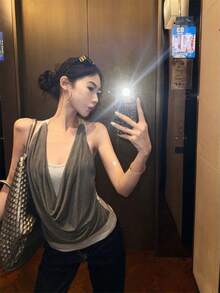 Women Tops - Grey - View 4