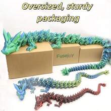 3D Printed Crystal Dragon Toy In 150cm, 84cm, 60cm Sizes, Flexible Joints, Vivid Colors, Perfect Home Office Decor And Creative Gift - Laser Green - View 5