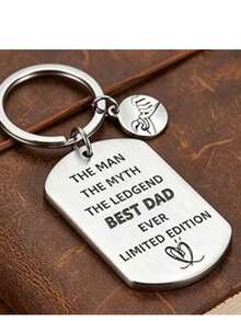 I Love You Grandpa Cartoon Bear Holding Hands Keychain, Grandfather Keyring Father's Day Gift, Best Hero Keepsake For Granddaughter And Grandson - Silver - View 7