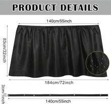 Windkream Fabric Sink Skirt Diamond Bathroom Stitch Self Stick Adhesive Waterproof Fabric Under Sink Curtain Skirt 55 X 32 Inch Adds Bathroom Storage(Black,Classic Style) - ColorA - View 2