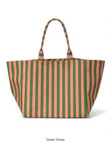 (Custom) Korean Style New Personalized Embroidered Letter Checkerboard Tote Bag, Large Capacity Canvas Commuter Shoulder Bag, Beach Bag, Ideal For Outdoor Travel And Back To School Season, Unique Holiday Gift, Graduation Gift, Mother's Day Gift, Souvenir Gift - Multicolor - View 19